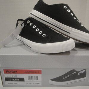 Hurley Slip-on Women's sneakers Classic Canvas NIB Black Size 6.5